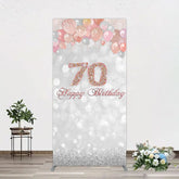 Lofaris Glitter Bokeh Balloons Happy Birthday Rectangle Backdrop